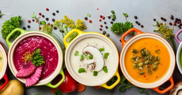 Receta dietética de sopa de verduras