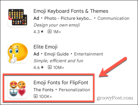 fuentes emoji para la aplicación flipfont