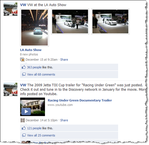volkswagen en facebook