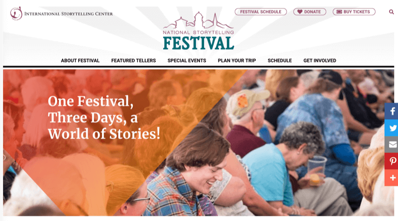 Sitio web del National Storytelling Festival