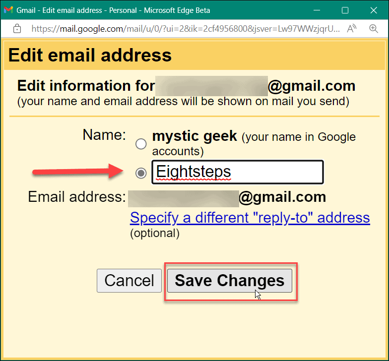 Cómo cambiar el nombre en gmail