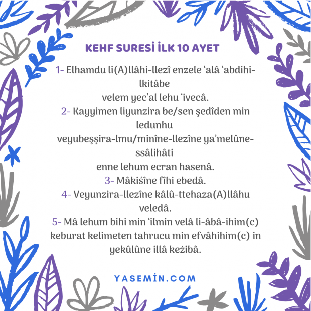 Lectura de los primeros 5 versos de Surat al-Kahf en turco