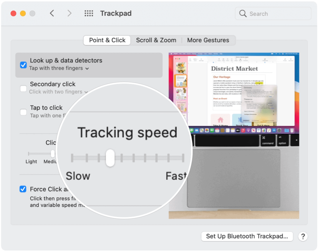 Solucione problemas con la velocidad de seguimiento del TrackPad del mouse de su Mac