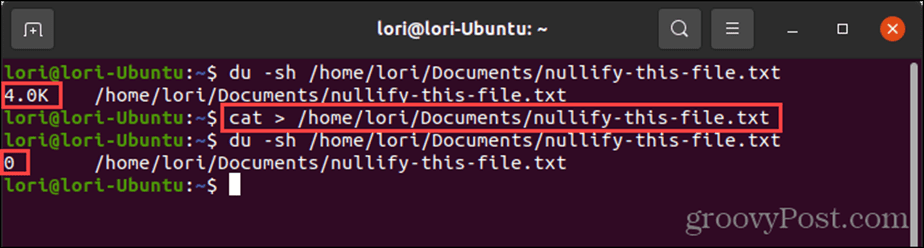 Redirigir a devnull usando el comando cat en Linux