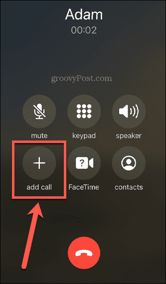 añadir llamada iphone