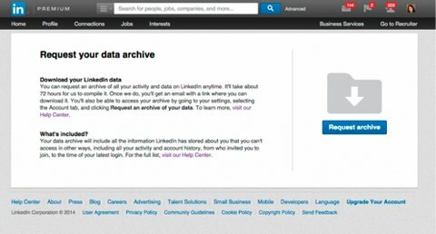 archivo de datos de linkedin