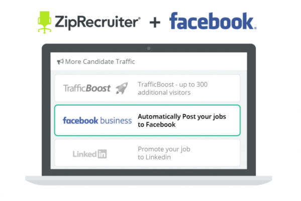 Facebook integra los listados de ZipRecruiter en el marcador de trabajos en la plataforma.