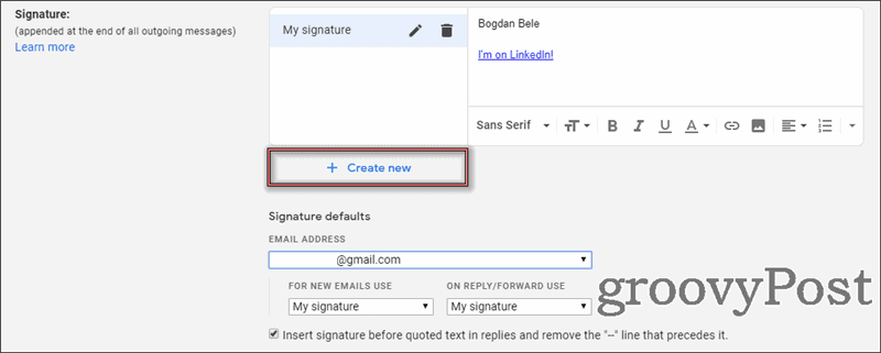 Configuración de múltiples firmas de Gmail nueva