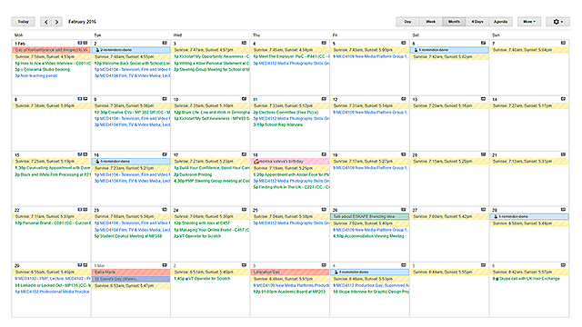 calendario de google ical eventos programados calendarios organizados estudiante universitario ordenado