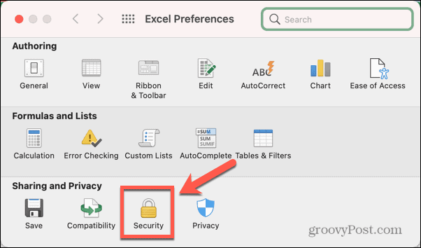 seguridad mac excel