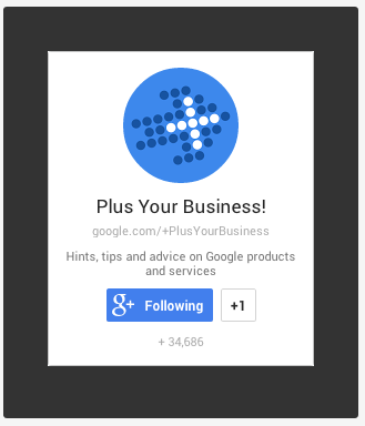 insignia del sitio web de google +