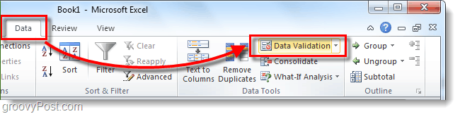 Cómo agregar listas desplegables y validación de datos a hojas de cálculo de Excel 2010