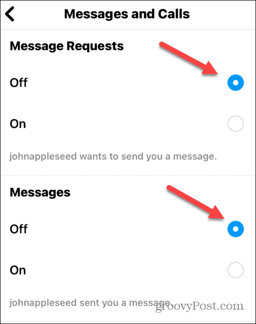 desactivar las notificaciones de mensajes