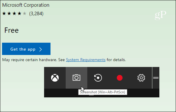 Cómo tomar una captura de pantalla en Windows 10 con Xbox Game DVR