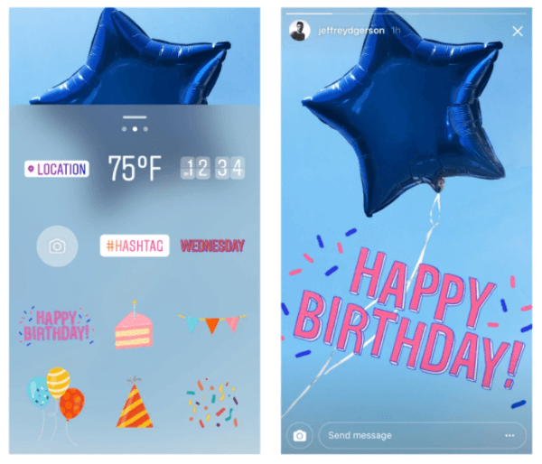 Instagram celebra un año de Instagram Stories con nuevas pegatinas de cumpleaños y celebraciones.