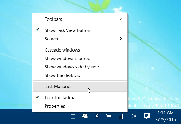 Abra el Administrador de tareas de Windows 10