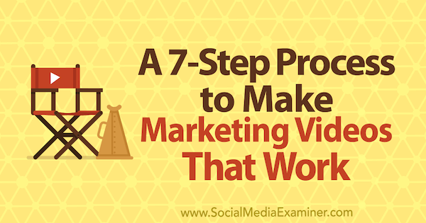Un proceso de 7 pasos para hacer videos de marketing que funcionen por Owen Video en Social Media Examiner.