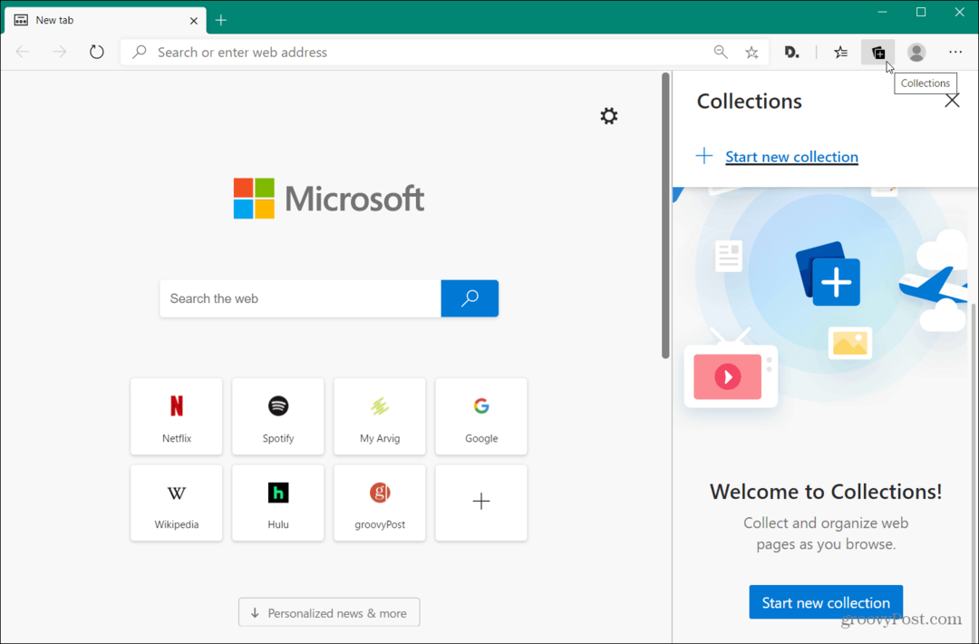 Cómo habilitar la función de colecciones en Microsoft Edge