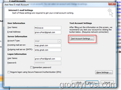 Pruebe la configuración de la cuenta IMAP de GMAIL en Outlook 2007