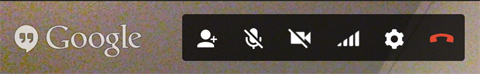 imagen del panel de control superior de Hangouts de Google +