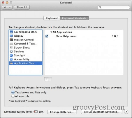 Accesos directos a aplicaciones OS X