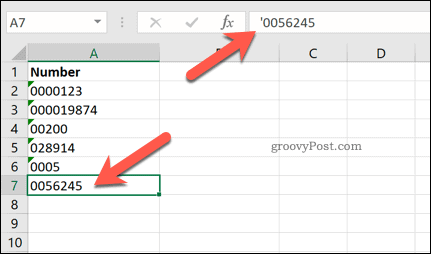Agregar un apóstrofo inicial en Excel