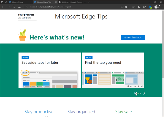 Deshabilite la página de bienvenida de Microsoft Edge 'First Run' en Windows 10