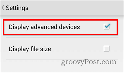 Exportar archivos en Dropbox para Android directamente a la tarjeta SD