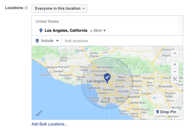 segmentar un área geográfica específica con un anuncio de Facebook