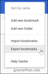 Exportar marcadores en Chrome