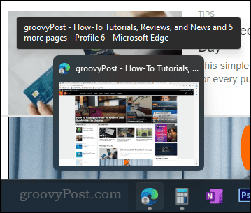 Vista previa de la barra de tareas en Windows 11