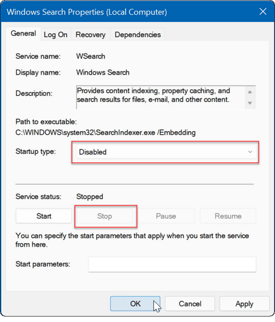 administrar la indexación de búsqueda en Windows 11