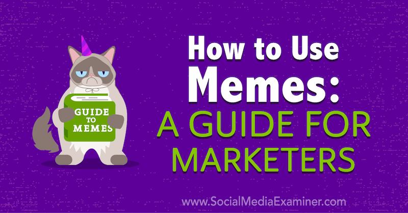 Cómo usar memes: una guía para especialistas en marketing de Julia Enthoven en Social Media Examiner.