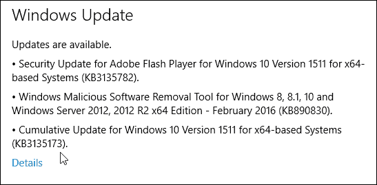 Actualización acumulativa de Windows 10 KB3135173 Build 10586.104 disponible ahora