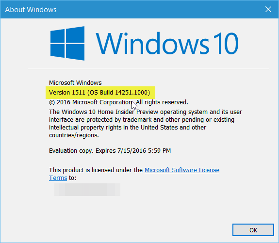 Windows 10 Redstone Preview Build 14251 disponible para los iniciados