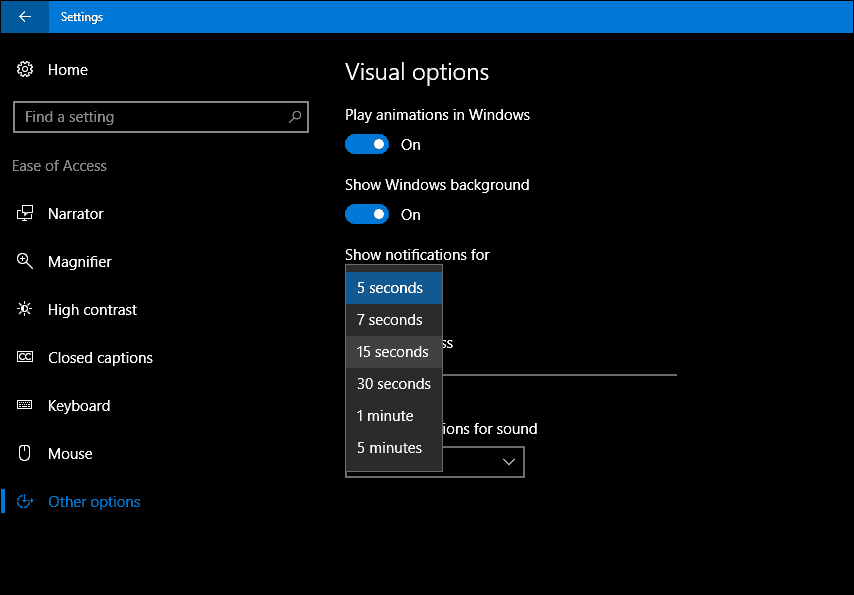Cómo mantener sus notificaciones de Windows 10 en pantalla por más tiempo
