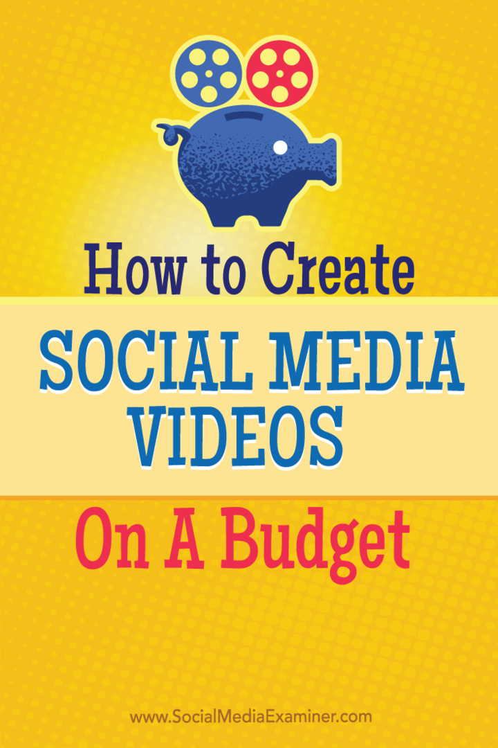 videos de redes sociales con un presupuesto limitado