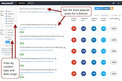 búsqueda de buzzsumo