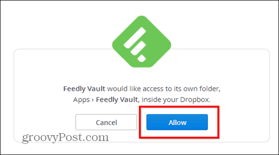 Feedly beta dropbox vault permite db