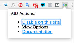 Haga clic en el icono de la herramienta en la barra de herramientas del navegador y seleccione Ver opciones.