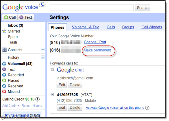 conserve su antiguo número de Google Voice después de portar
