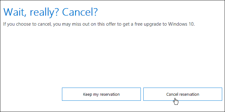 Cómo cancelar su reserva de actualización de Windows 10