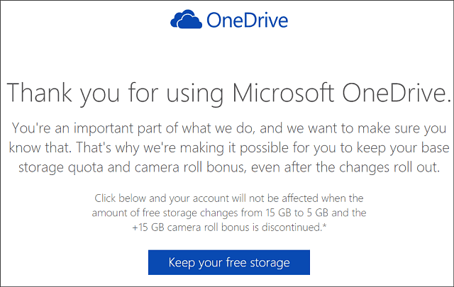 Mantenga OneDrive 15 GB de almacenamiento