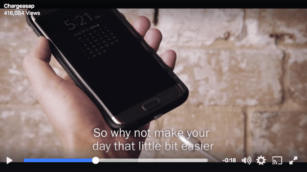 En Facebook, los subtítulos permiten a los usuarios ver su video sin sonido.