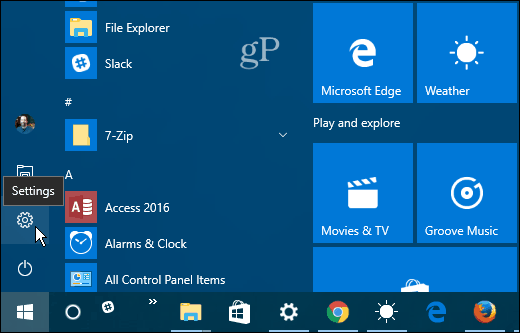 1 Configuración Inicio de Windows 10