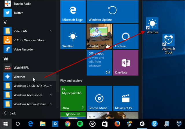 Consejo de Windows 10: Crear accesos directos de escritorio para aplicaciones universales