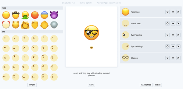 Utilice el generador de emojis phlntn para crear emojis personalizados.