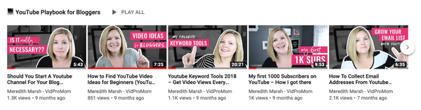 Cómo usar una serie de videos para hacer crecer su canal de YouTube, ejemplo de una serie de YouTube de 5 videos sobre un solo tema