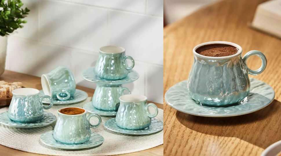 Juego de tazas de café Emsan Teşvikiye de 12 piezas