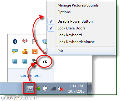 Bloquear el botón de encendido y las puertas de la unidad de CD en Windows 7
